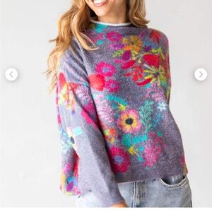 Floral Multicolor Cozy Sweater N